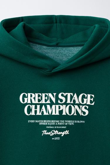 FOOTBALL HOODIE - Green by Zara - Image 2