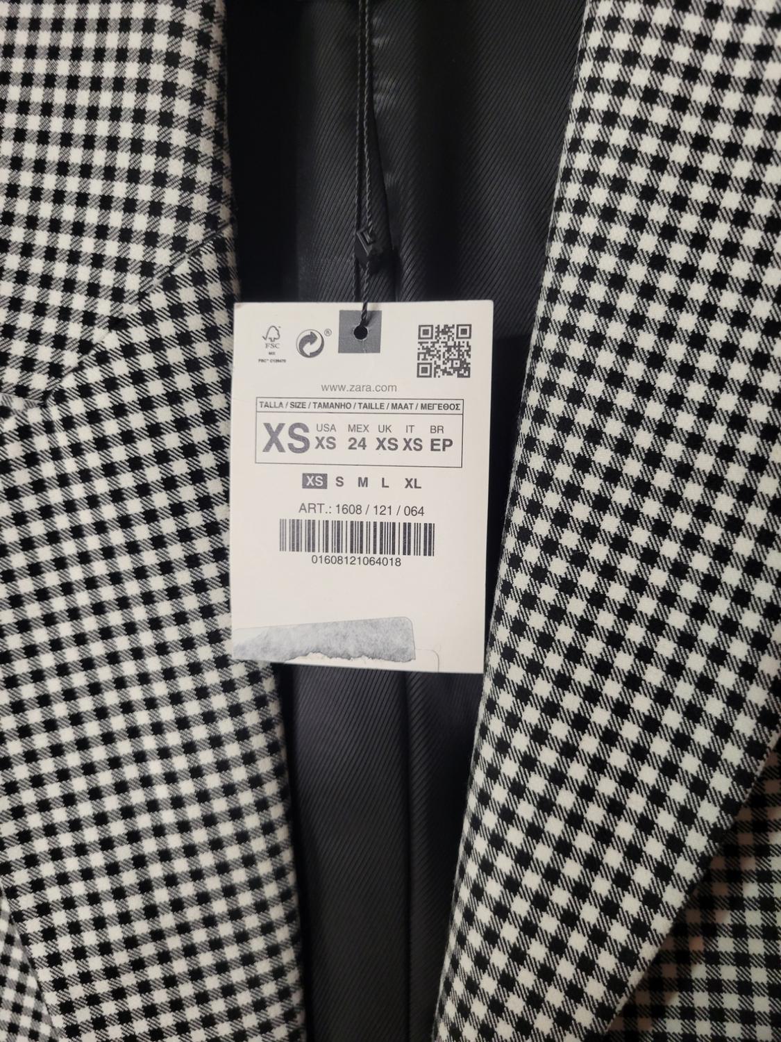 GINGHAM STRAIGHT CUT BLAZER - Image 3