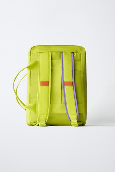 SAC À DOS DE VOYAGE AVEC PIÈCES - Jaune de Zara - Image 4