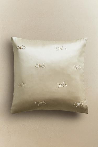 HOUSSE DE COUSSIN SATIN NŒUD - Cave de Zara - Image 3