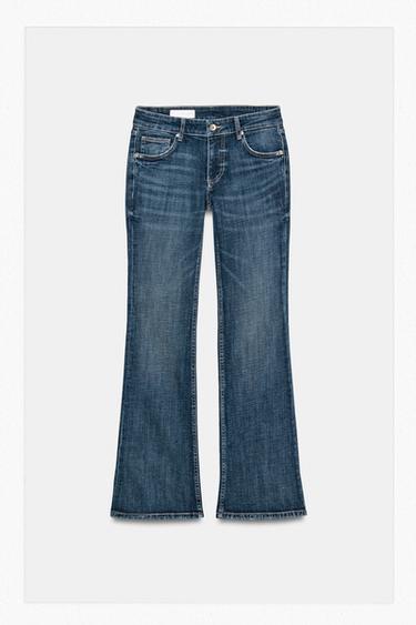 Zara TRF LOW-RISE BOOTCUT JEANS - Navy blue