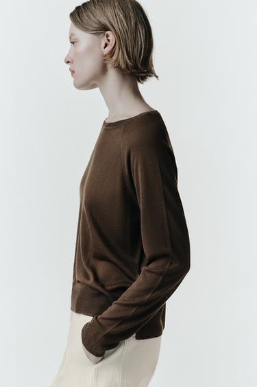 JERSEY BÁSICO PUNTO - Marrón / Topo de Zara