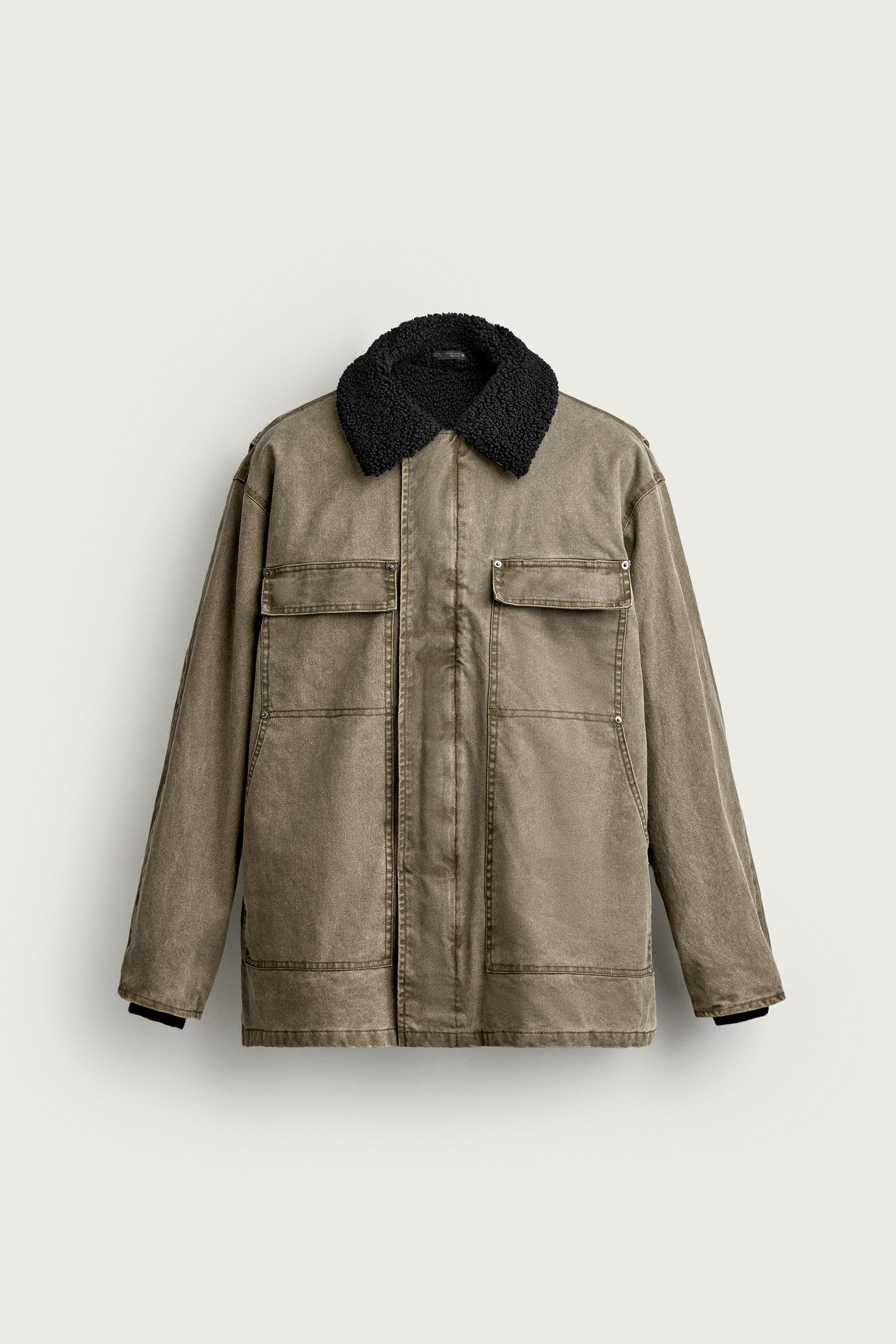 COMBINED FAUX SHEARLING SHORT COAT