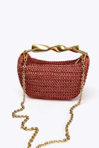 MINI BOLSO ASA METÁLICA - Naranja de Zara