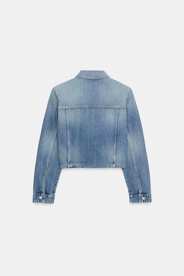 VESTE EN JEAN TRF ÉPAULETTES - Bleu de Zara - Image 6