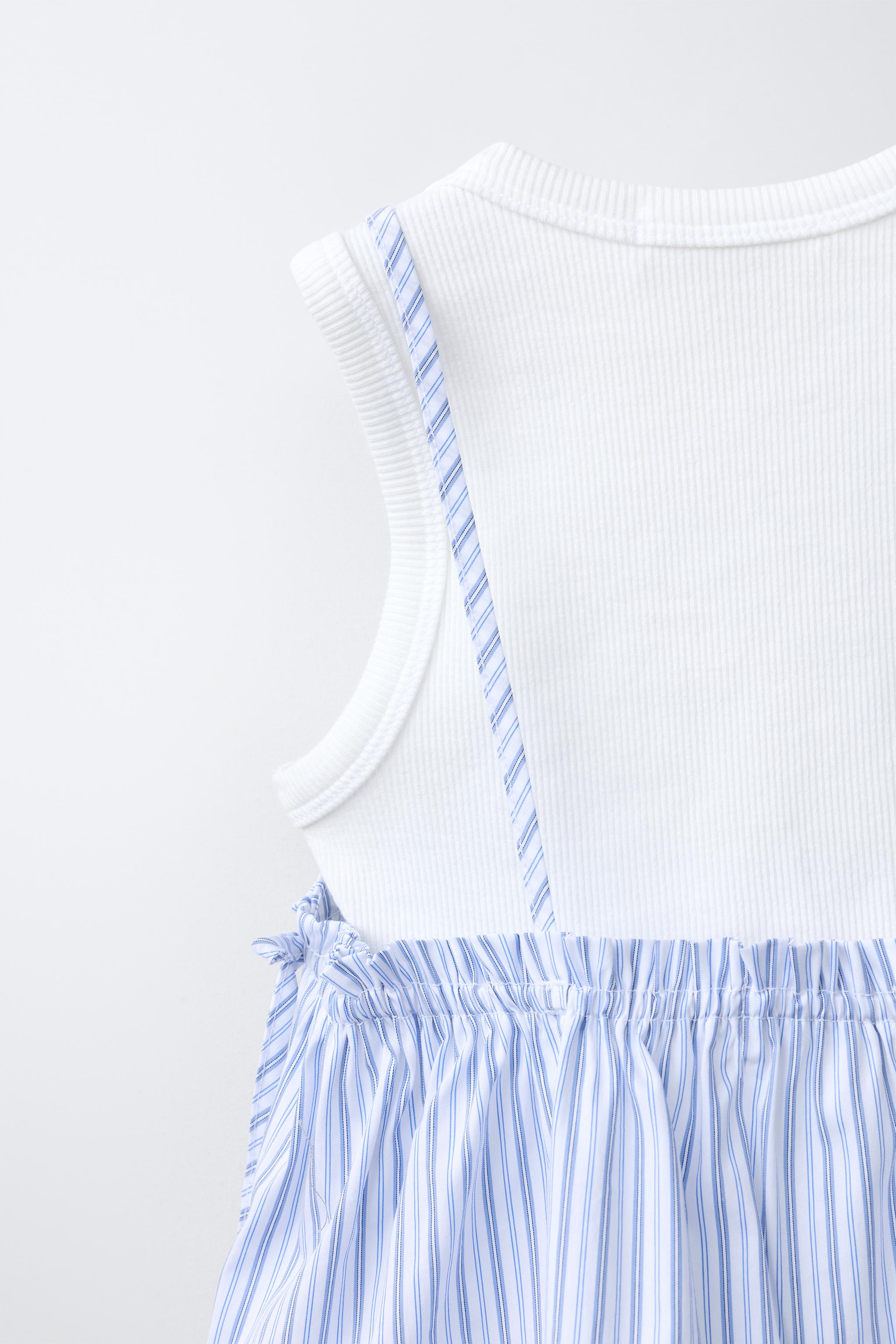 STRIPED TOP WITH RIB T-SHIRT