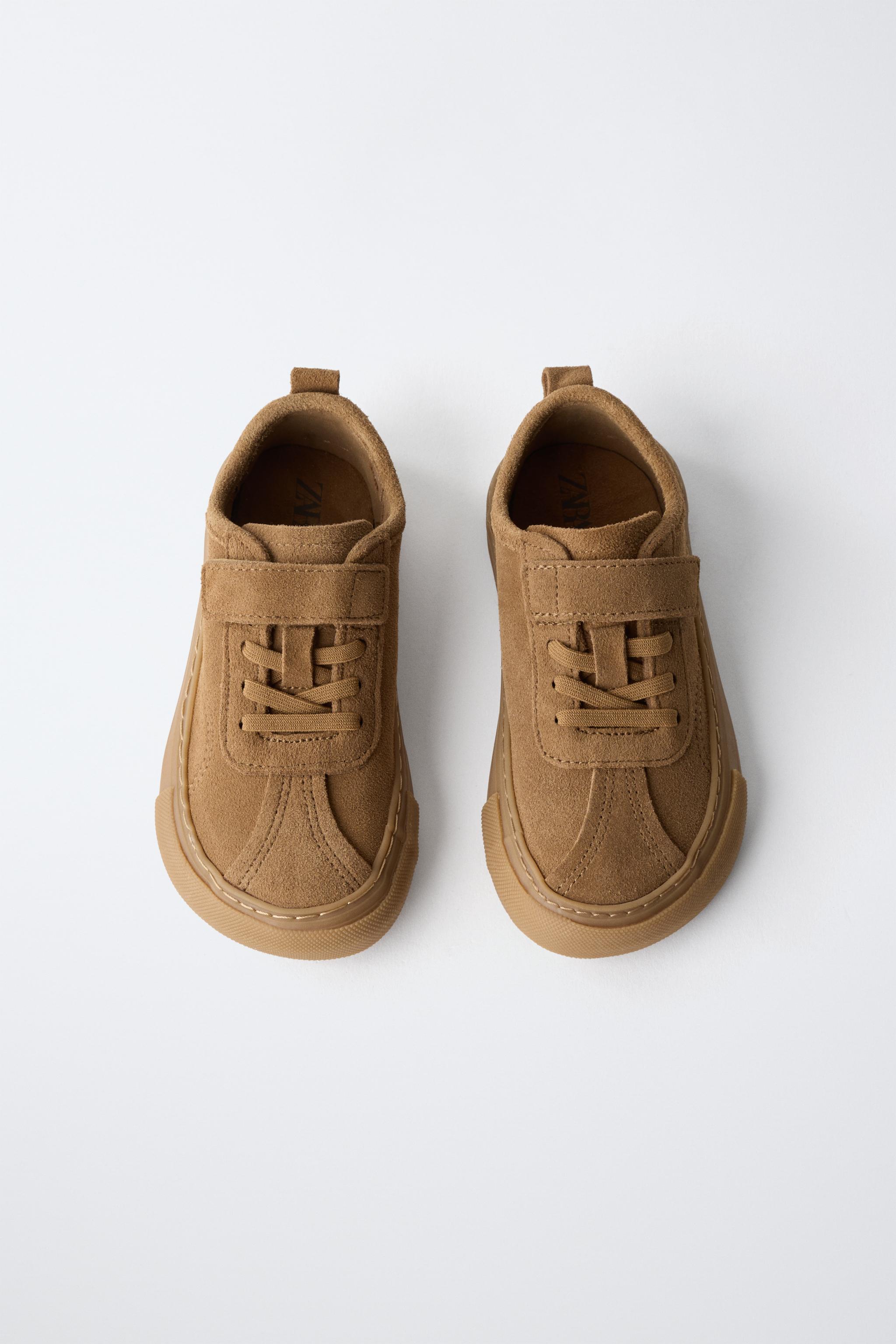 Детские кроссовки Zara LEATHER BAREFOOT SNEAKERS — фото 8