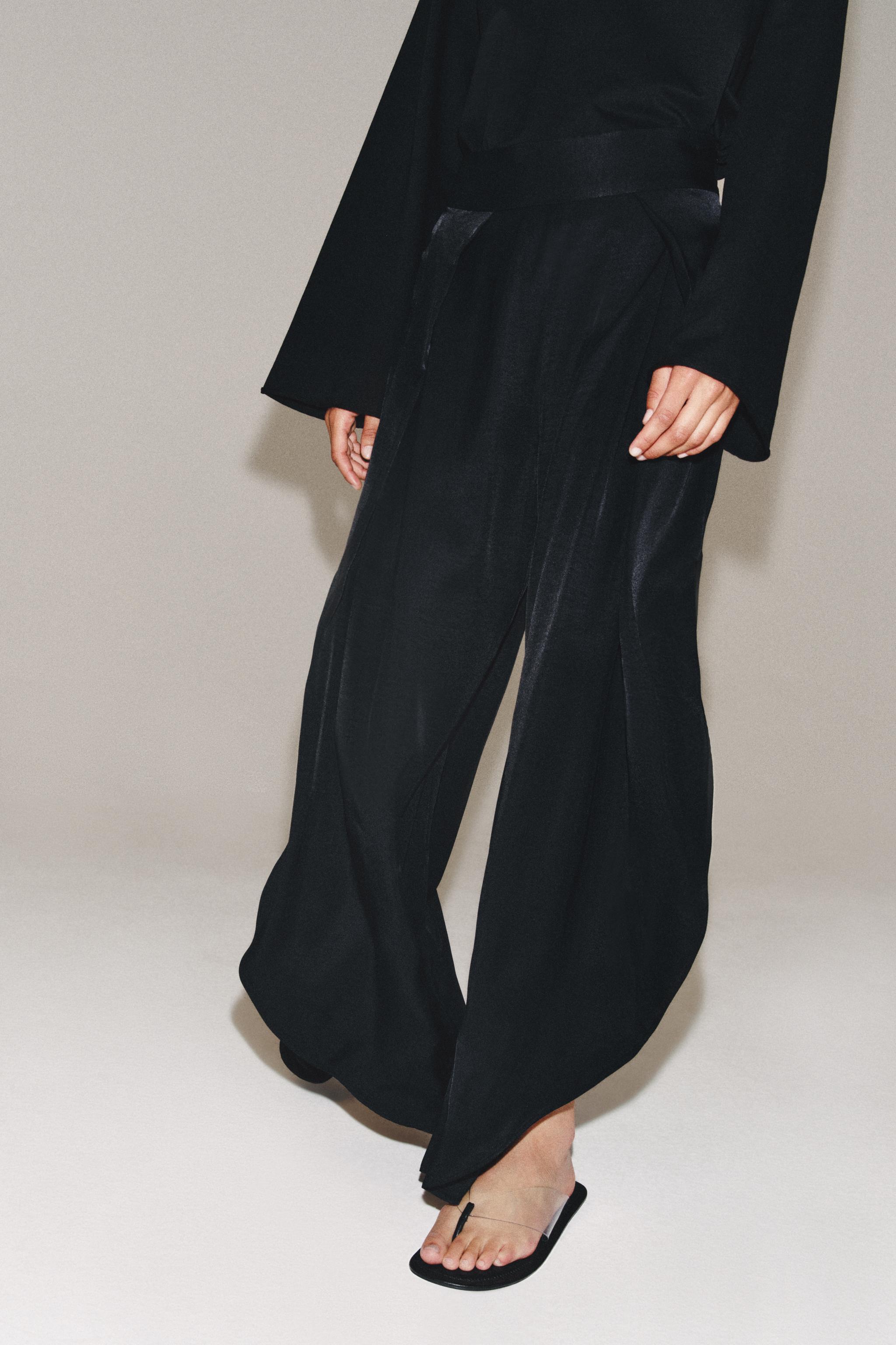 Zara ZW COLLECTION YIRTMAÇLI PANTOLON görsel 7
