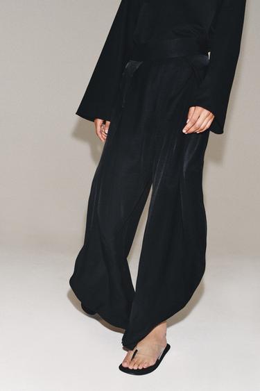 PANTALON À FENTES ZW COLLECTION - Noir de Zara - Image 6