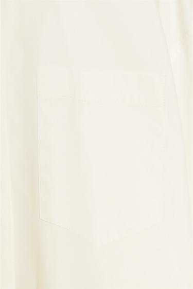 CHEMISE EN POPELINE - Écru de Zara - Image 8