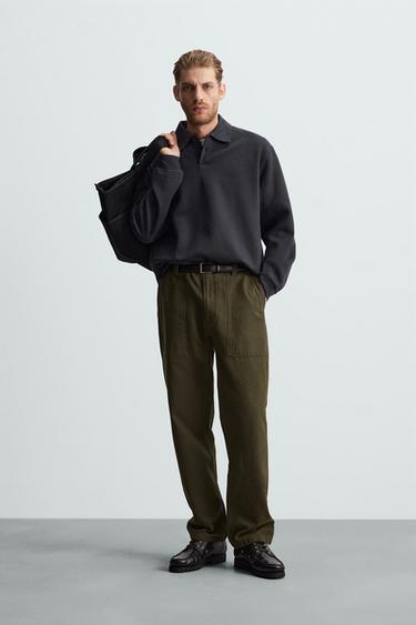 POLO INTERLOCK ESTRUCTURA - Azul de Zara - Imagen 0