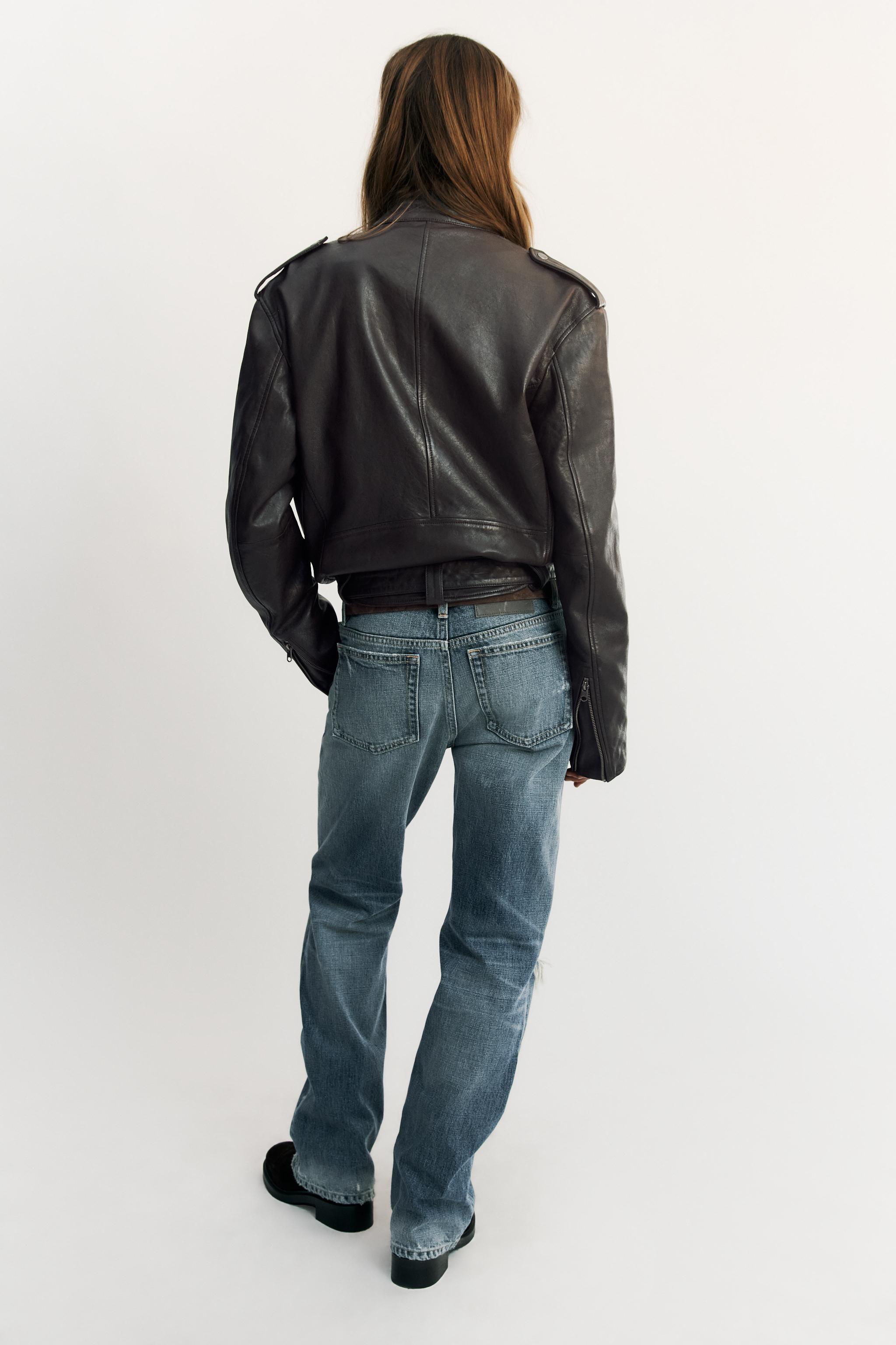 TRF STRAIGHT LOW-RISE DISTRESSED JEANS - thumbnail 4