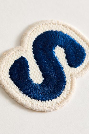 THERMO-ADHESIVE LETTER S PATCH - Blue by Zara - Image 2