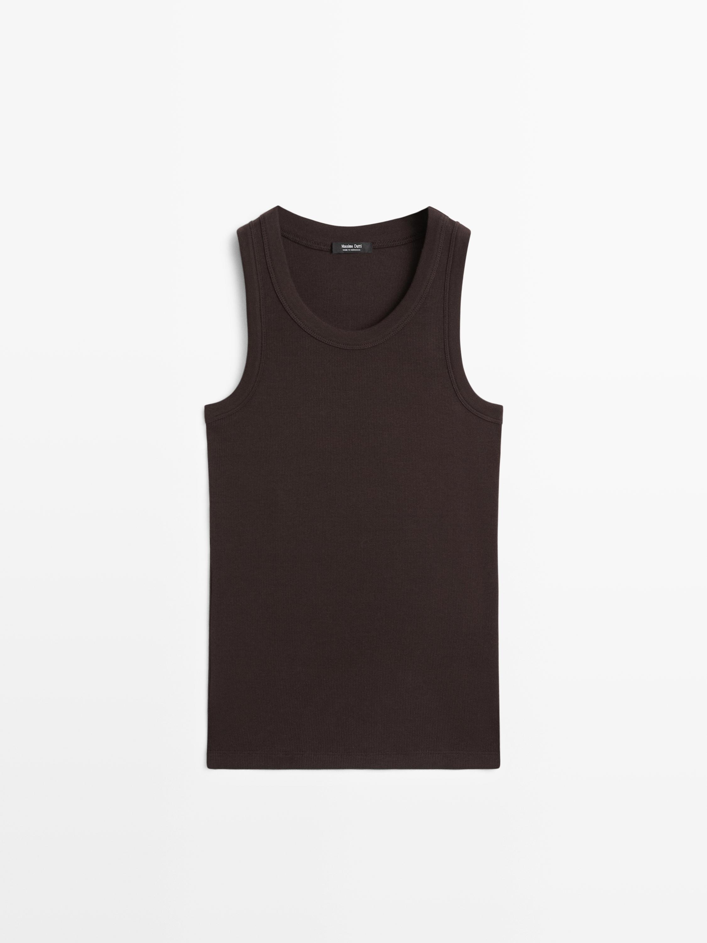 Cotton blend halter top