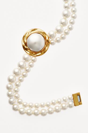 COLLIER DOUBLE PERLES WILLY CHAVARRIA X ZARA - Doré de Zara - Image 3