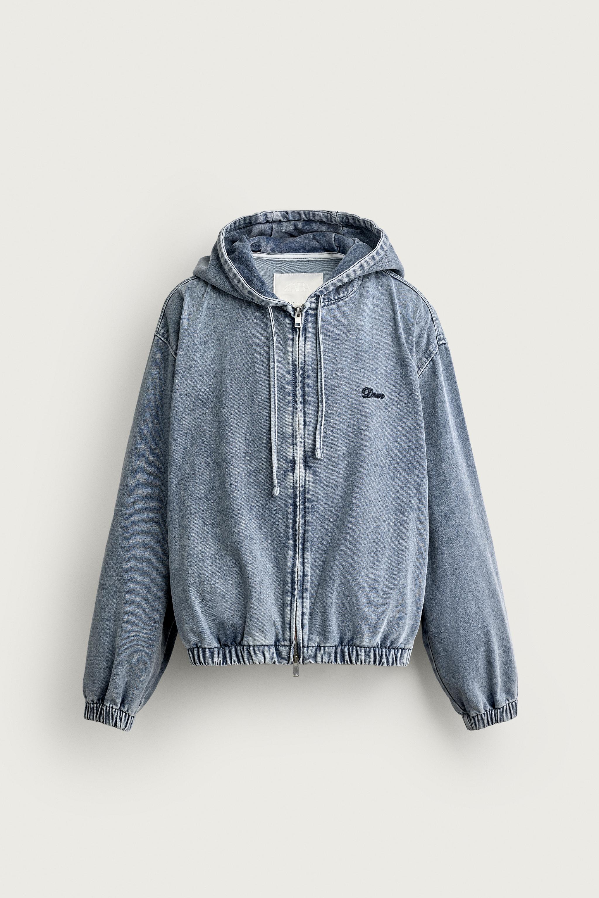 PLUSH DENIM HOODIE JACKET