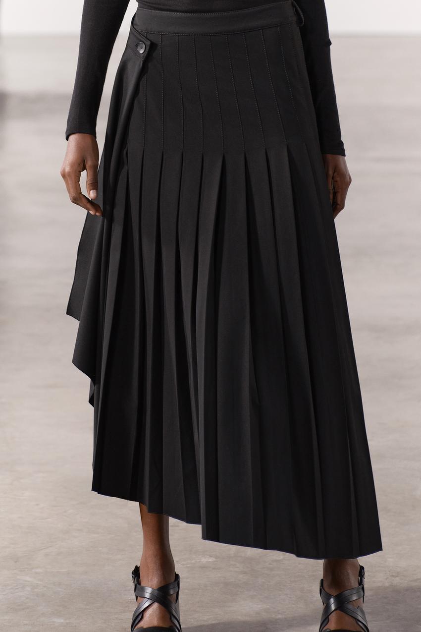 PLEATED SKIRT ZW COLLECTION - Black