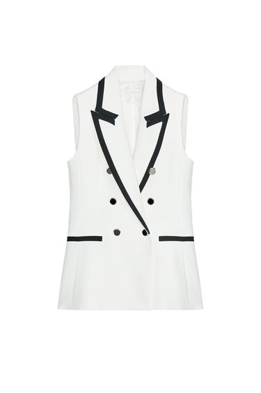WAISTCOAT WITH CONTRAST TRIM