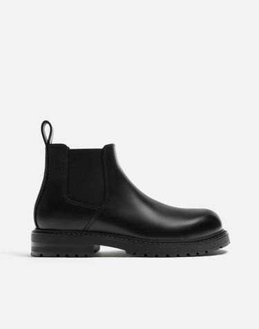 Zara THICK CHELSEA BOOTS - Black