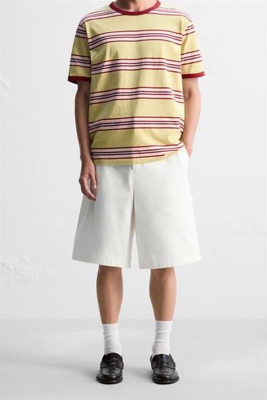 QUẦN SHORT BERMUDA DÁNG RELAXED FIT - Màu trắng từ Zara