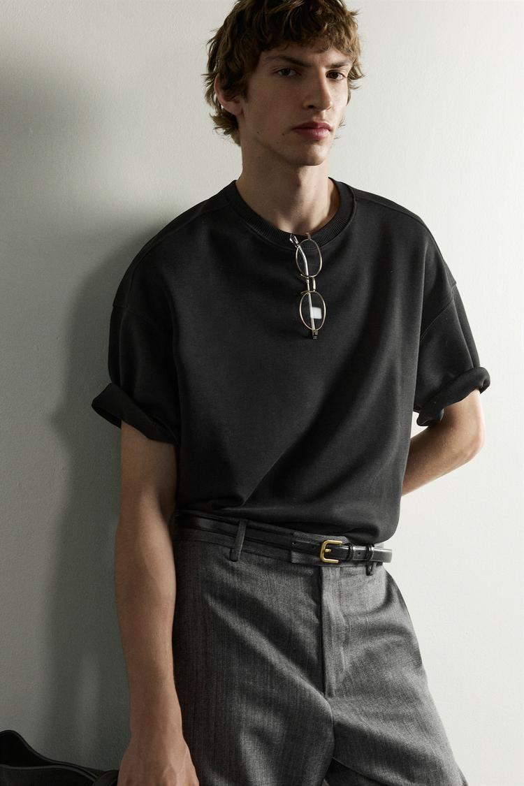RELAXED FIT INTERLOCK SWEATSHIRT