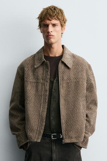 TEXTURED JACQUARD JACKET - Beige by Zara