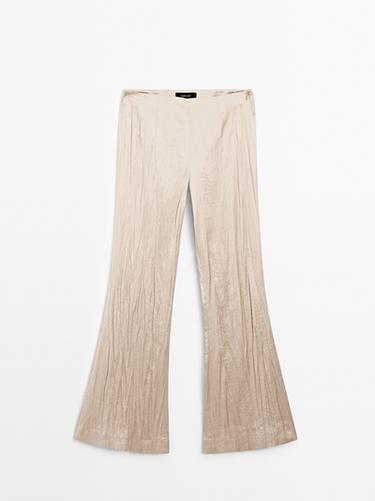 Zara Flowing flared trousers - Red Stripe - Image 0