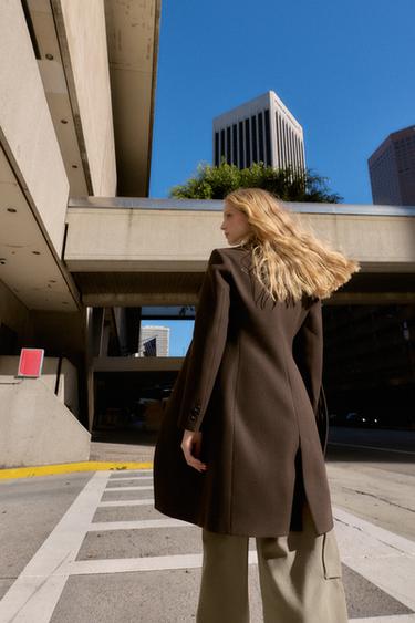 SOFT SHOULDER PAD COAT - Brown by Zara - Image 5