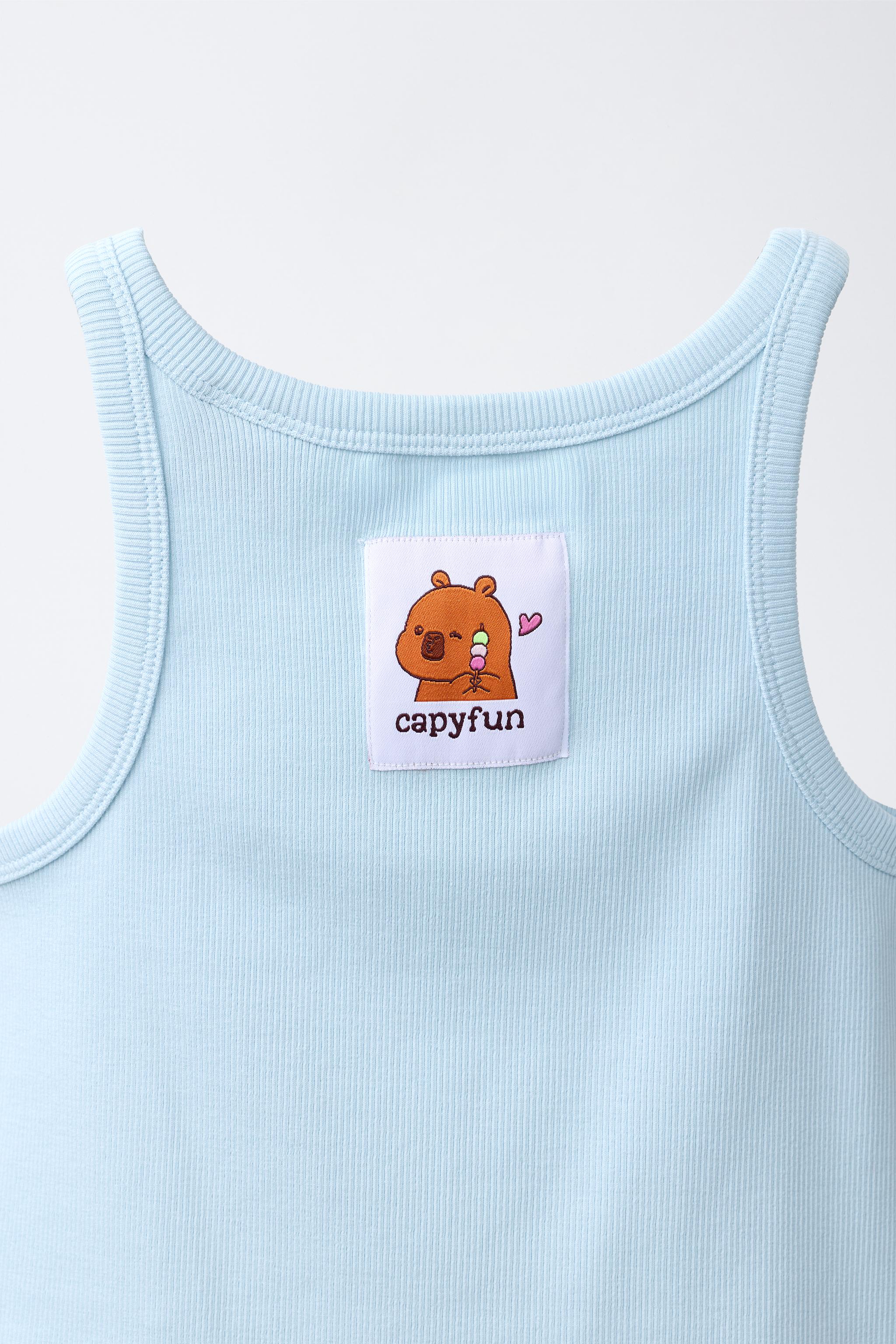 Детские топы Zara RIB CAPIBARA CAPYFUN © TANK TOP — фото 4