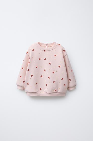 PRINTED SWEATSHIRT - Pink by Zara