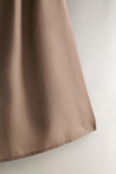 GATHERED SATEEN SHORTS - Brown by Zara - Image 2