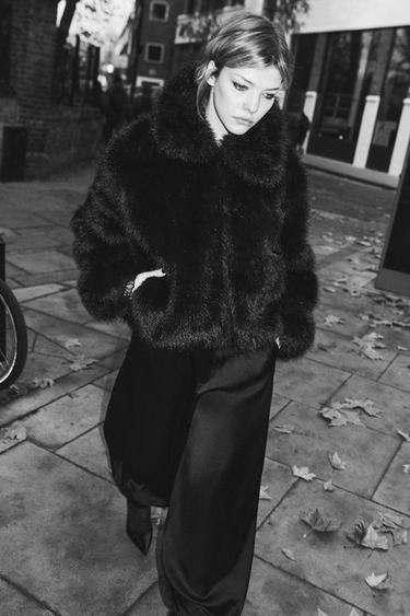 SATIN BALLOON TROUSERS WITH PLEATS - Black by Zara