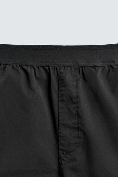 RELAXED FIT PARACHUTE TROUSERS - Black by Zara - Image 8