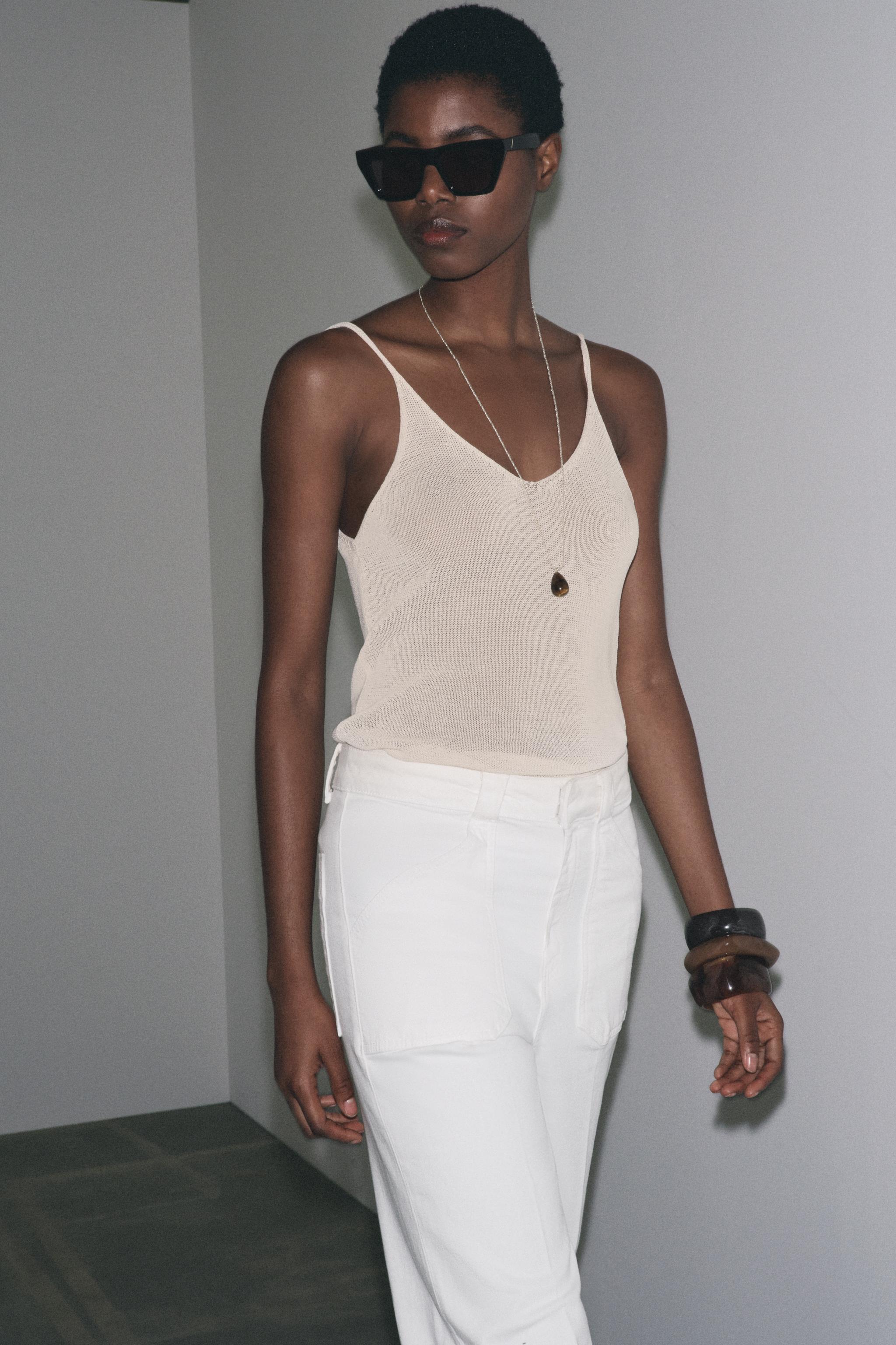 STRAPPY KNIT TOP
