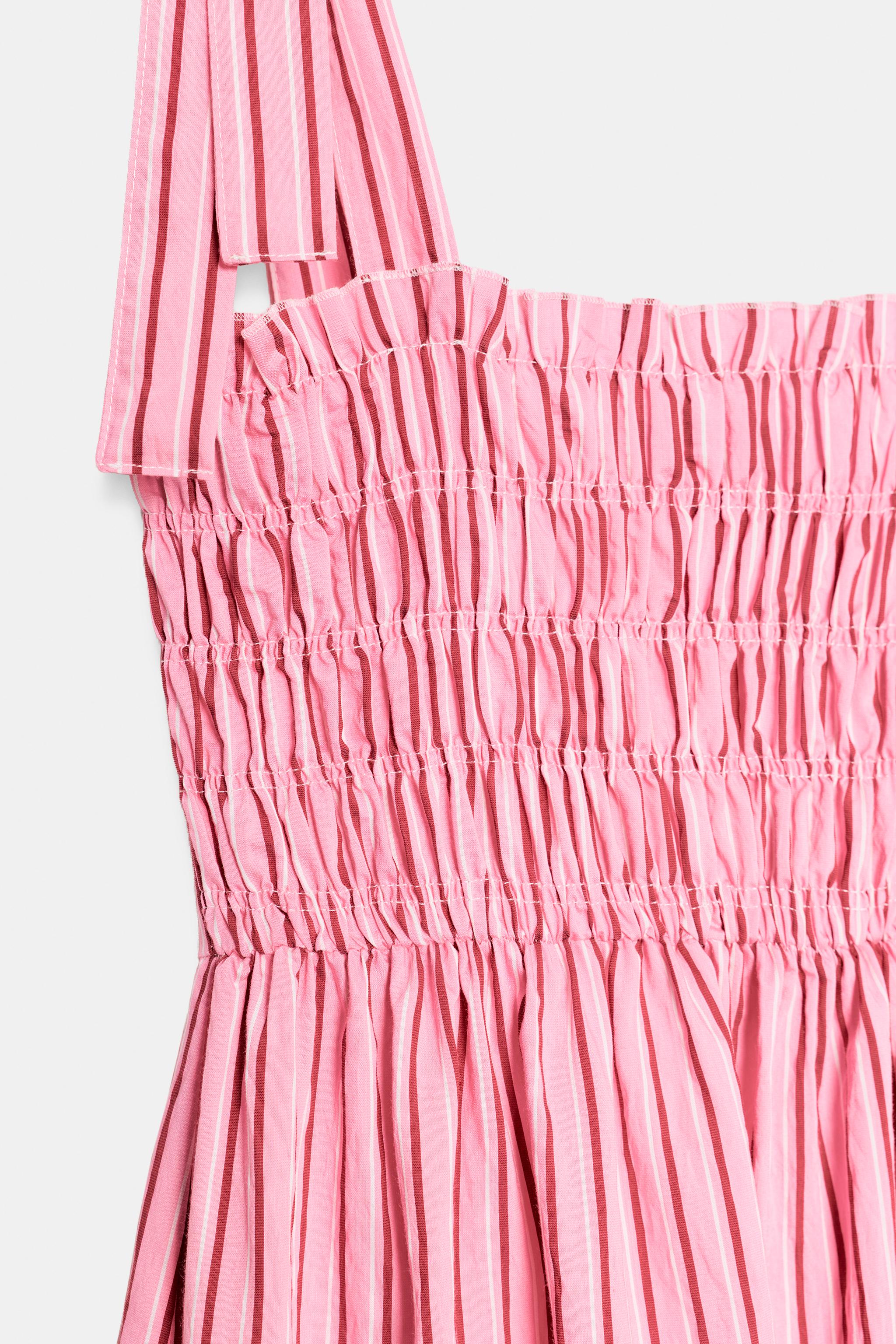 ROBE MIDI RAYURES ET NŒUDS