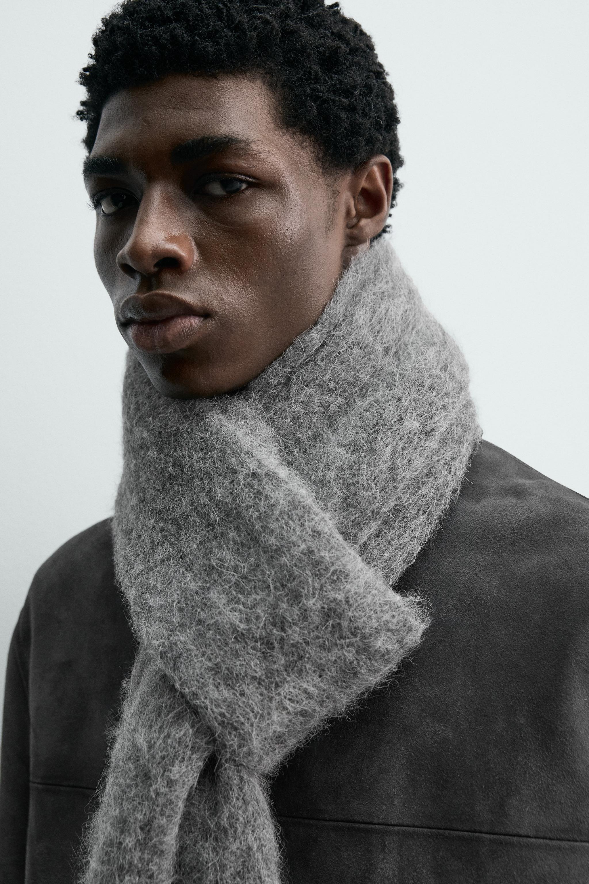 ALPACA BLEND KNIT SCARF