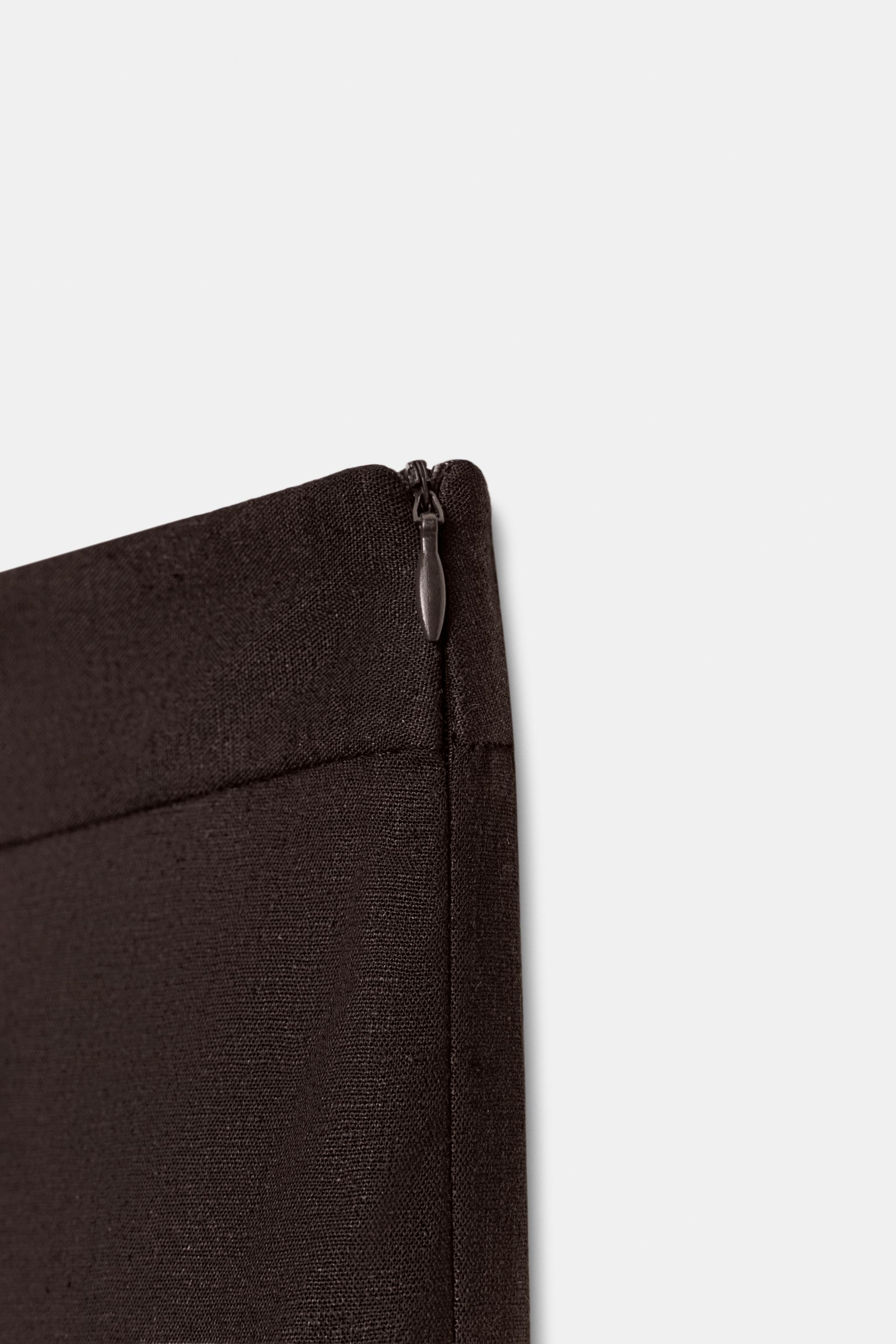 PANTALON MINI FLARE AVEC LIN