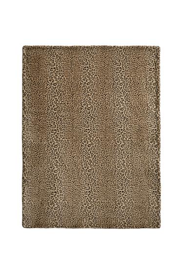 LEOPARD FUR BLANKET - Leopard by Zara