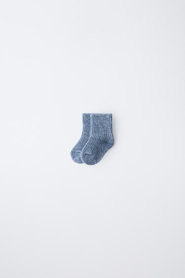 WOOL AND CASHMERE SOCKS - Blue marl by Zara - Image 0