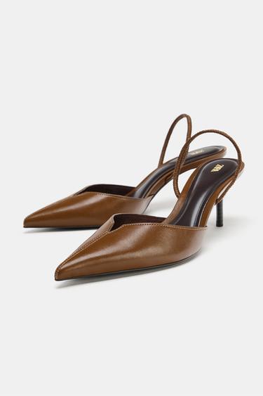 SLINGBACK HEELS - Brown by Zara - Image 3