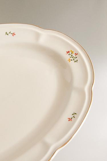 PLAT PORCELAINE FLORAL - Crème de Zara - Image 2