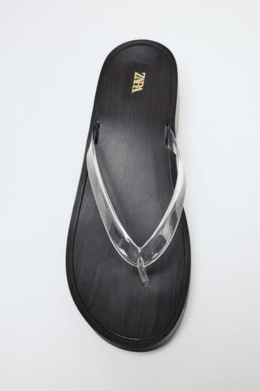 صندل بلاتفورم فينيل - شفاف الخاص بـ Zara