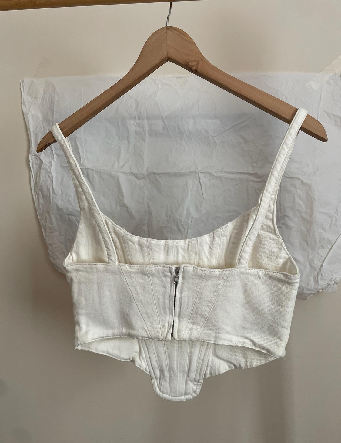 CORSETRY-INSPIRED TOP WITH TOPSTITCHING - Image 2