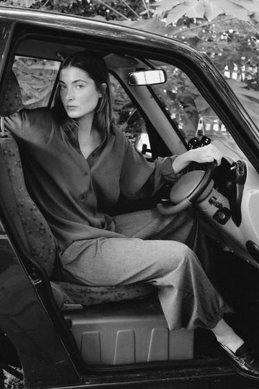 Zara SPORTSKE PANTALONE SA NABORIMA – tamnosiva