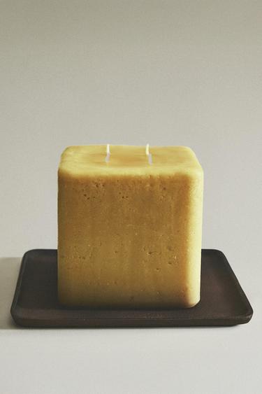 SQUARE CUIR NUIT SCENTED CANDLE - charcoal grey by Zara - Image 4