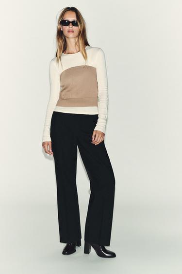 CONTRAST CORSET T-SHIRT - Mid-camel by Zara