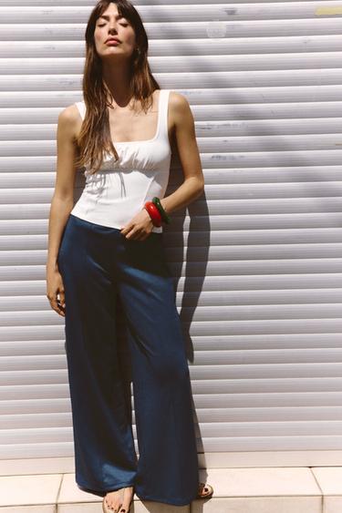 PICOT TRIM TOP - White by Zara