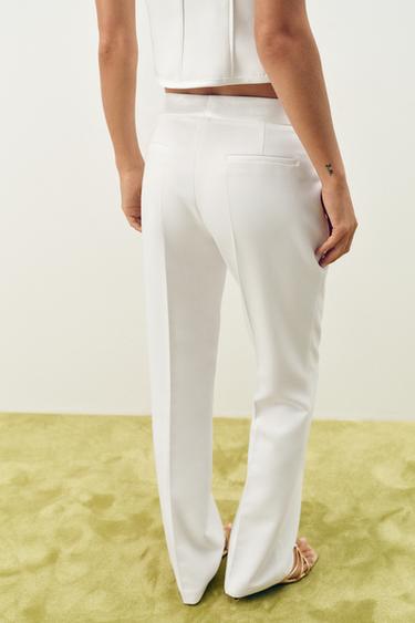PANTALON DE SMOKING - Blanc cassé de Zara - Image 6