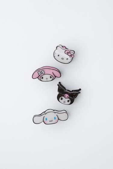 HELLO KITTY AND FRIENDS © SANRIO FOUR-PACK OF HAIR CLIPS - Fuchsia by Zara - Image 3
