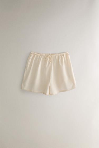 EMBROIDERED COTTON SHORTS - Pink di Zara - Immagine 0